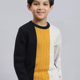 Monte Carlo Boys Colourblocked Woollen Pullover-58