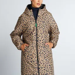 KIABI Animal Printed Reversible Windcheater Single-Breasted Overcoat-picture-34