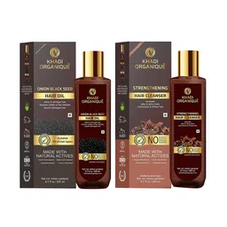 Khadi Organique Set Of 2 Onion Black Seed Hair Oil & Strengthening Hair Shampoo 400ml-15