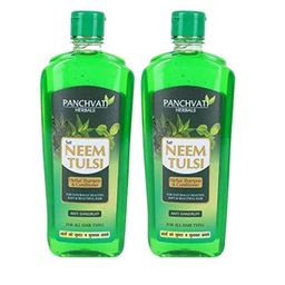 PANCHVATI HERBALS Pack Of 2 Neem Tulsi Anti Dandruff & Hair Fall Control Shampoo 450 ml-4