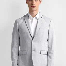 Arrow Checked Slim-Fit Single Breasted Blazer-picture-22