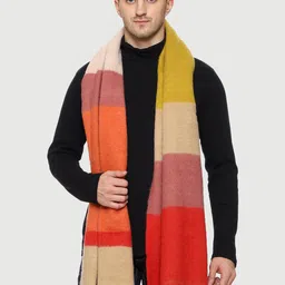 SWI Stylish Men Colourblocked Wool Muffler-image-4