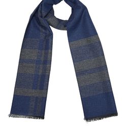 LOOM LEGACY Men Checked Acrylic Wool Muffler-picture-35