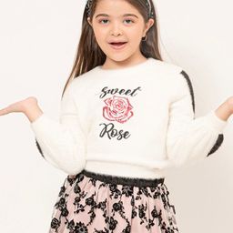 One Friday Girls Typography Printed Pullover Sweater-picture-25
