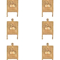 IndianShelf Gold-Toned 6 Pieces Brass Duck Wall Mounted Wall Hooks-image-61