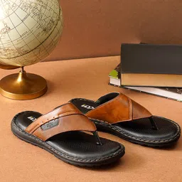 iD Men Tan Brown Flip Flop Slipper-image-83