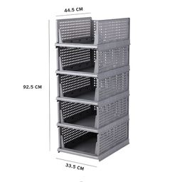 Sasimo Grey Set of 5 Reusable Multi-Utility Organisers-39