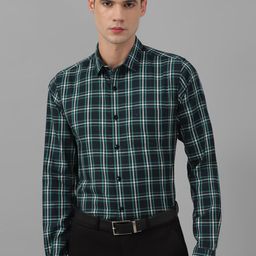 Allen Solly Slim Fit Tartan Checks Pure Cotton Formal Shirt-image-68