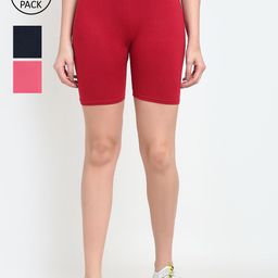 GRACIT Women Pack of 3 Sports Shorts-picture-58