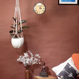ANWYN Beige Textured Plant Holder-10
