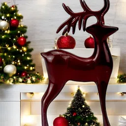 Hind Decor Red Long Horn Reindeer Showpiece-image-25