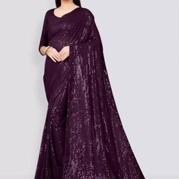 SAADHVI Embellished Sequinned Saree-image-6
