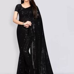 SAADHVI Embellished Sequinned Saree-image-73