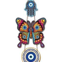 Homspurts Blue & Pink Printed Hanging Wall Decor-44