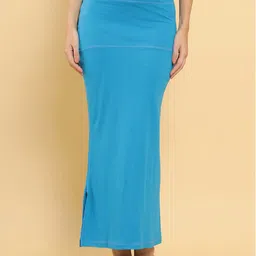 Soch Women Turquoise Blue Solid Saree Shapewear-image-10