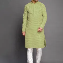Utsav Fashion Embroidered Regular Kurta with Pyjamas-image-1