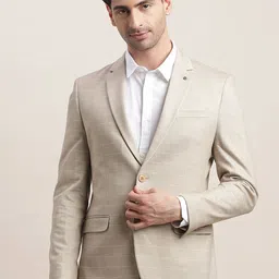 Turtle Checked Notched Lapel Collar Single-Breasted Blazer-picture-17
