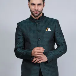 Wintage Printed Bandhgala Party Blazer-image-25