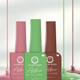 Colors Queen Affair 3-Pcs Nail Lacquer - Blushing Petal-Grashopper Green-Spicy Mix-27