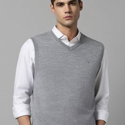 Allen Solly V-Neck Woollen Sweater Vest-image-24
