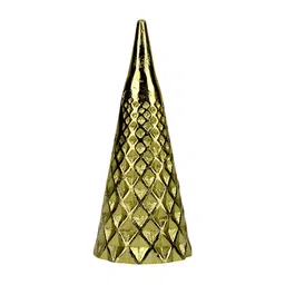 Hind Decor Yellow Elegant Handcrafted Christmas Cone Showpiece-image-49