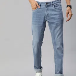 WROGN Men Blue Slim Fit Mid-Rise Clean Look Stretchable Jeans-picture-6