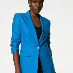 Marks & Spencer Notched Lapel Tailored Fit Single Breasted Blazer-picture-1
