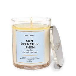 Bath & Body Works Sun-drenched Linen Signature Single Wick Scented Candle - 227 g-picture-23