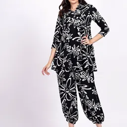 NKSA FASHION Printed Pure Cotton Shirt Collar Top & Trouser Co-Ords-picture-52