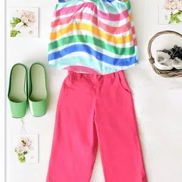 BAESD Girls Printed Top with Trousers-image-83