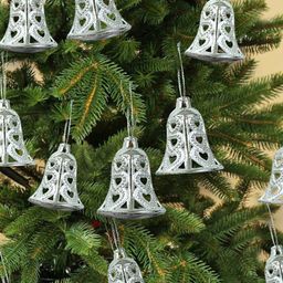 TIED RIBBONS Sliver Toned 12 Pieces Christmas Tree Hangings-32