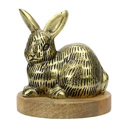 Hind Decor Gold Toned & Brown Handcrafted Sitting Bunny Showpiece-image-28