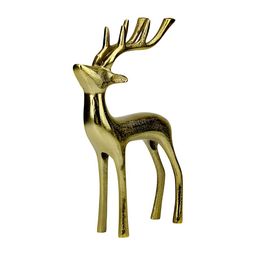 Hind Decor Gold-Toned Textured Aluminum Standing Deer Showpiece-image-57
