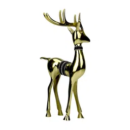 Hind Decor Gold-Toned Elegant Standing Reindeer Showpiece-image-77