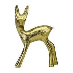Hind Decor Yellow Standing Deer Showpiece-image-50