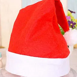 eCraftIndia Red & White 6 Pieces Merry Christmas Hats Festive Decor-15