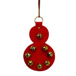 Hind Decor Red & Yellow Christmas Snowman With Bells-image-89