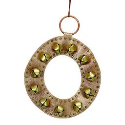 Hind Decor Gold-Toned Christmas Circle-Shaped Ornaments With Bells-image-51