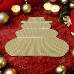 Hind Decor Gold-Toned Snowman Shaped Decorative Platter-image-58