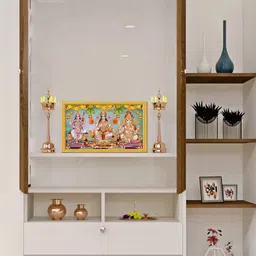 999Store Green Goddess Lakshmi Mata Saraswati Mata & Ganesh Photo Frame Wall Painting Art-image-42