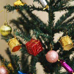 eCraftIndia Pink & Red Balls, Gifts, Drums Christmas Tree Festive Decor-56