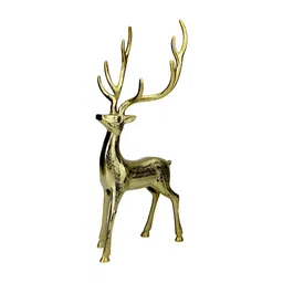 Hind Decor Yellow Standing Reindeer Showpiece-image-46