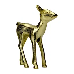 Hind Decor Yellow Standing Deer Showpiece-image-65