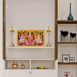 999Store Goddess Lakshmi Mata Saraswati Mata With Ganesh Photo Painting Wall Art-image-67