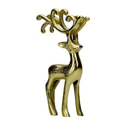 Hind Decor Gold Toned Christmas Minimalistic Standing Deer Showpiece-image-19