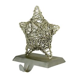 Hind Decor Metallic-Toned Christmas Shaped Metal Stocking Holder-image-76