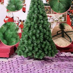 eCraftIndia Green Artificial Christmas Tree With Metal Stand Festive Decor-4