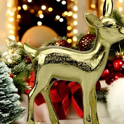 Hind Decor Gold DeerFigurine Showpiece-image-42