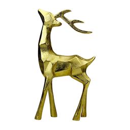 Hind Decor Gold-Toned Standing Reindeer Birds and Animals Figurine Showpiece-image-31
