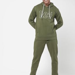 Lee Men Olive Solid Cotton Jogger-image-17
